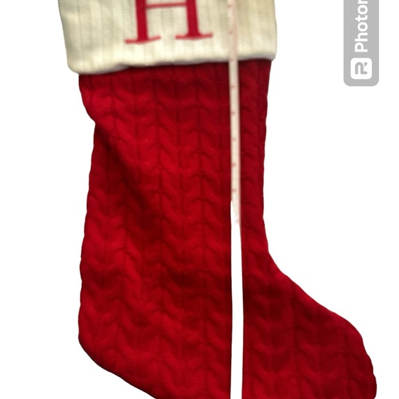 Santa Red Knitted Christmas Sock Initial “H” Brand New - Picture 4 of 4
